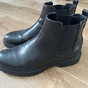 Abound Dark Leather Ankle Boots